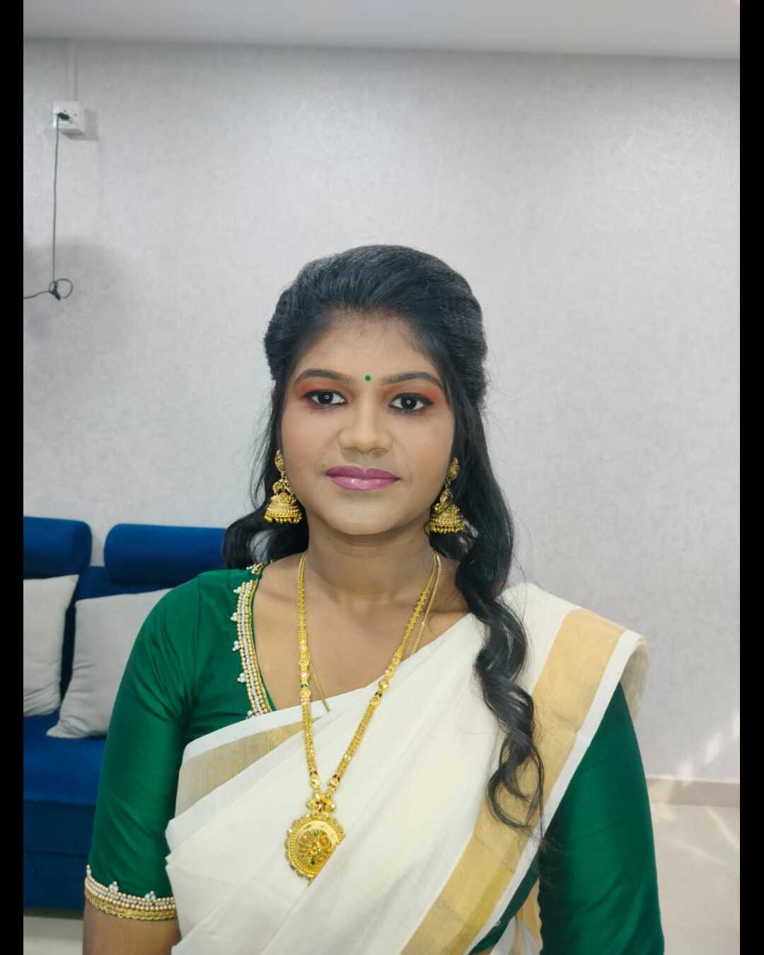 Simple traditional makeup look for function at Fame11 salon